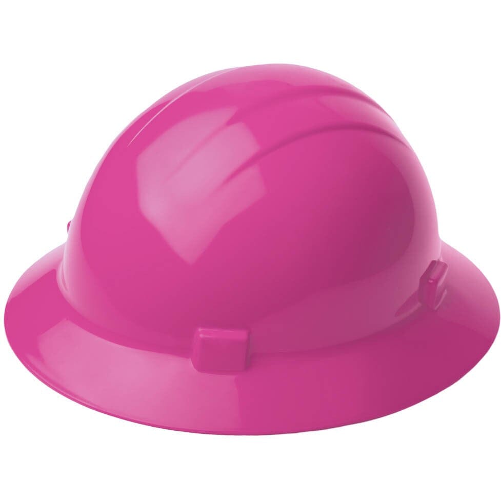 Industrie ERB, Cappello rigido ERB Americana a tesa intera - Sospensione a cricchetto a 4 punti - Hi-Viz Pink - 19199