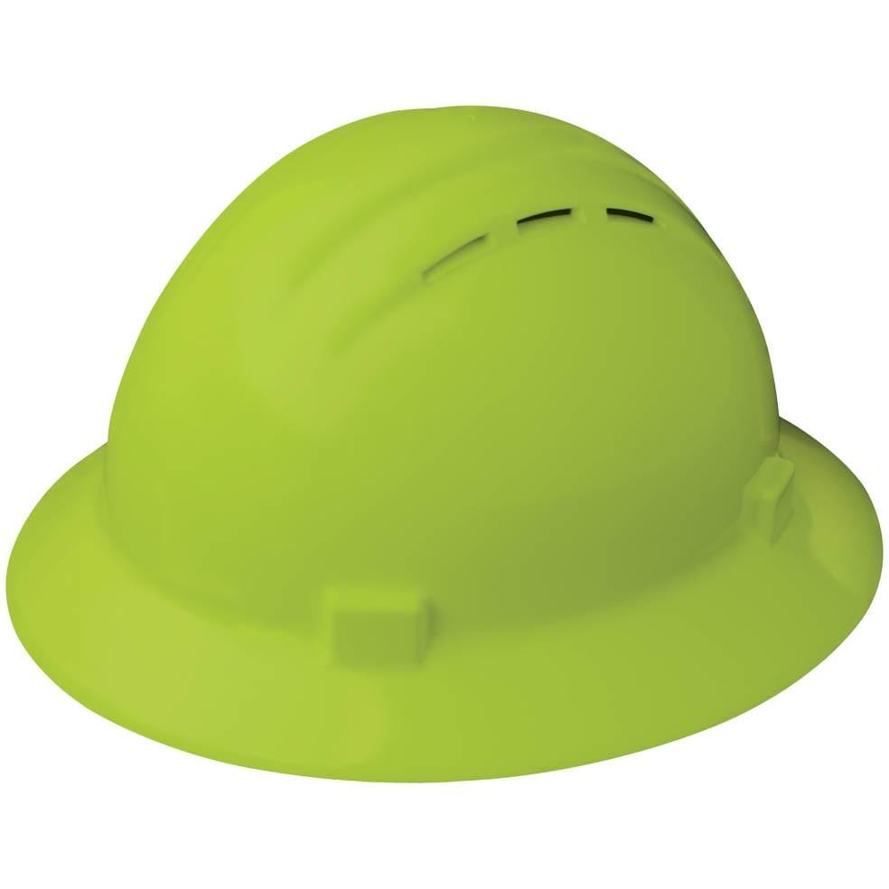 Industrie ERB, Cappello rigido ERB Americana con tesa ventilata, Hi-Vis Lime - 19430