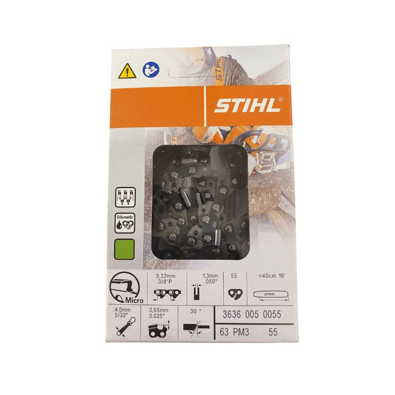 STIHL, Catena STIHL OILOMATIC® 63 PM 55 - calibro .050 - barra 16" - 55 maglie - passo 3/8" - 3636-005-0055