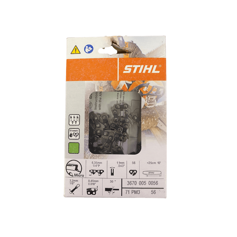 STIHL, Catena STIHL OILOMATIC® 71 PM 56 - calibro .043 - barra 10" - 56 maglie - passo 1/4" - 3670-005-0056