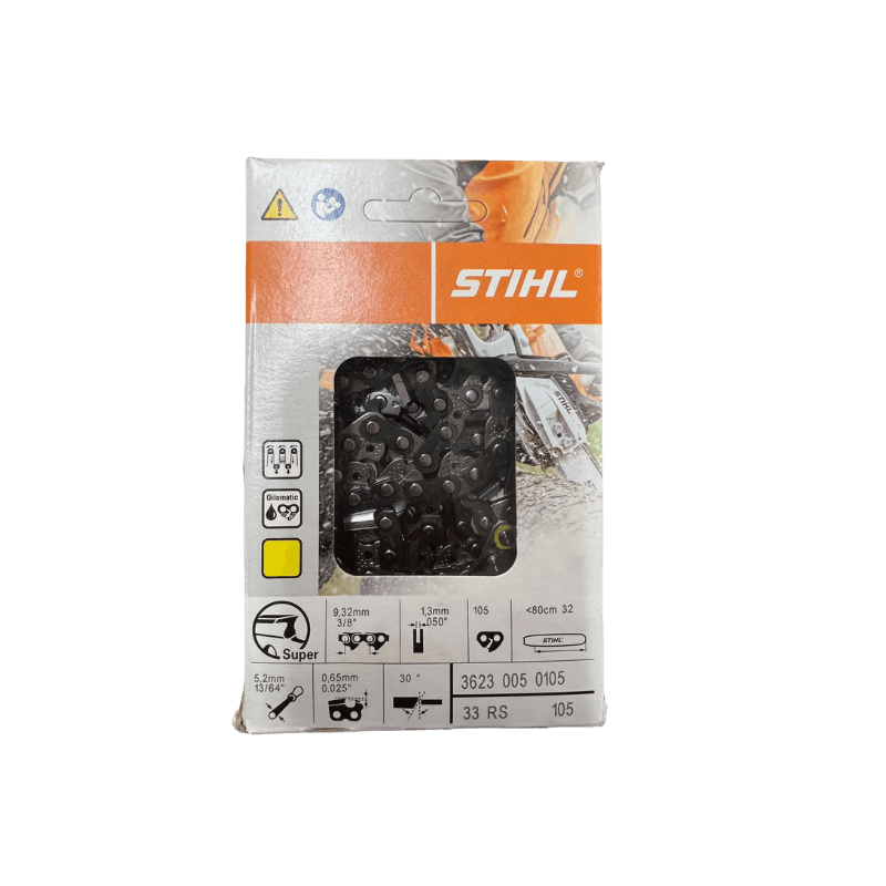 STIHL, Catena STIHL OILOMATIC® Loop 33 RS 105 - calibro .050 - barra 32" - 105 maglie - passo 3/8" - 3623-005-0105