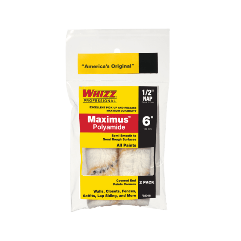 Whizz, Coprirullo Whizz Maximus Premium 6" x 1/2" Confezione da 2 pezzi.