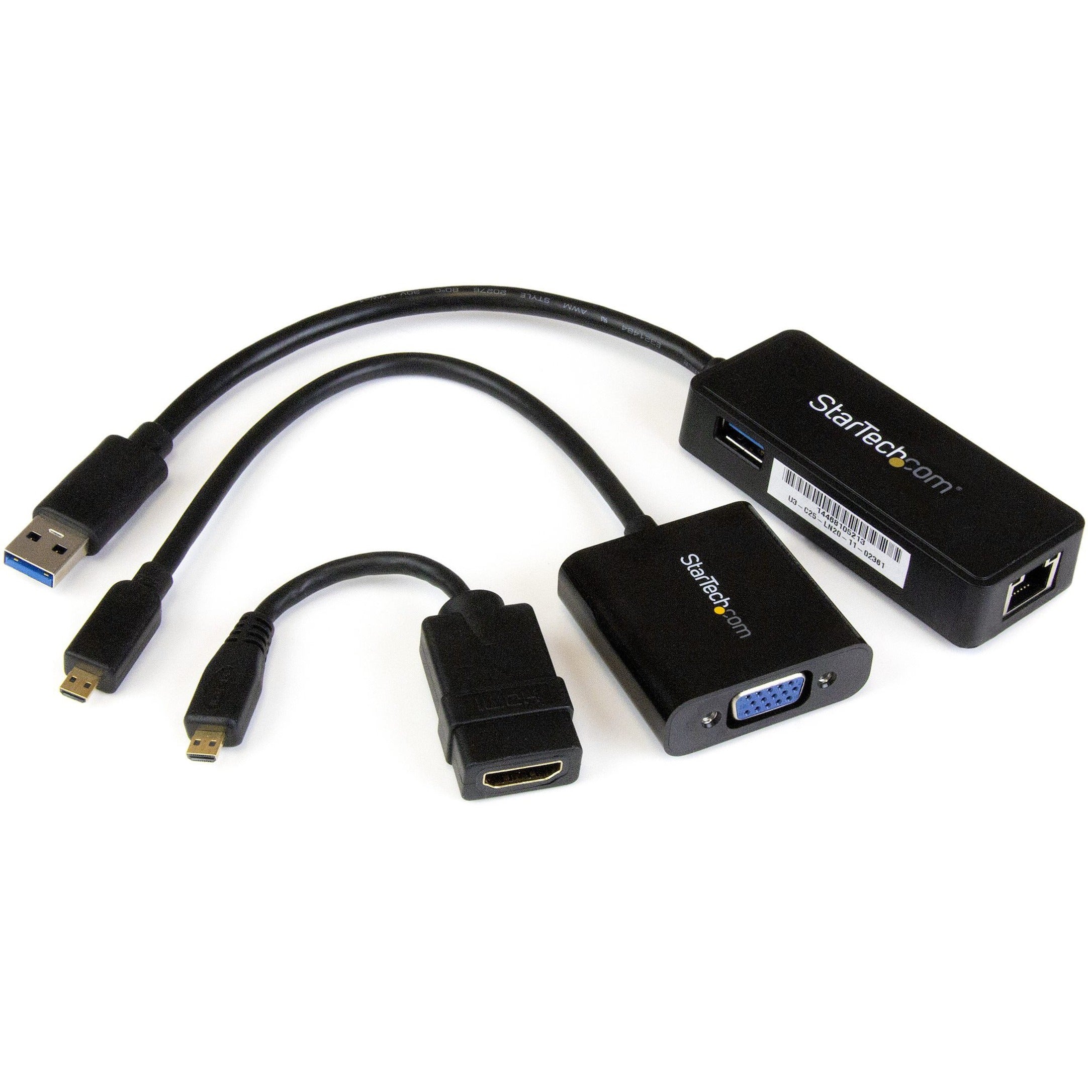 StarTech.com, Kit di accessori StarTech per Lenovo Yoga 3 Pro - Micro HDMI a VGA - Micro HDMI a HDMI - USB 3.0 Gb LAN (LENYMCHDVUGK)