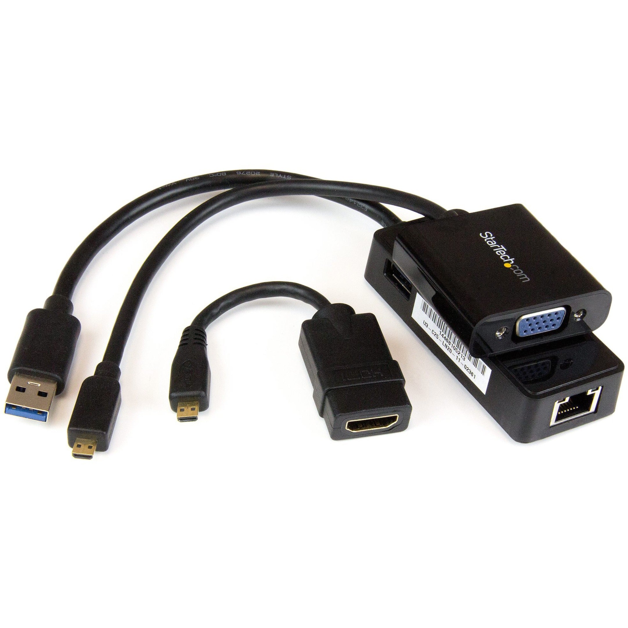 StarTech.com, Kit di accessori StarTech per Lenovo Yoga 3 Pro - Micro HDMI a VGA - Micro HDMI a HDMI - USB 3.0 Gb LAN (LENYMCHDVUGK)