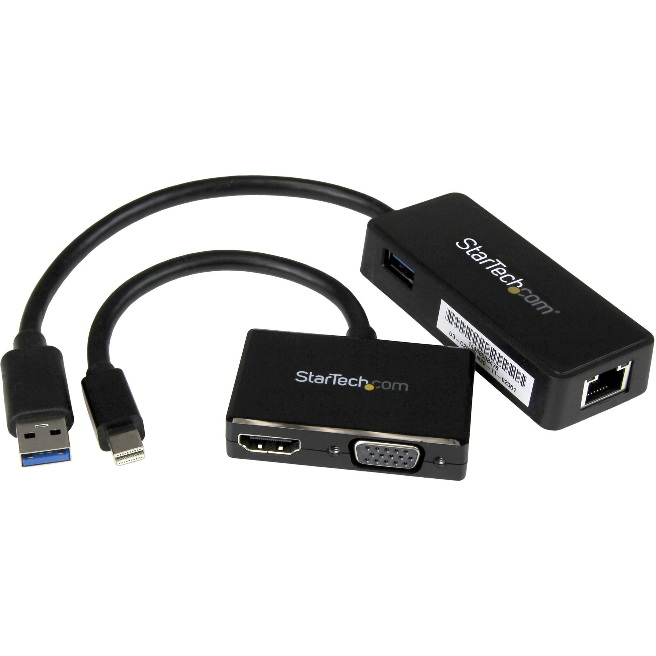 StarTech.com, Kit di accessori StarTech per Surface 3 da mDP a VGA o HDMI - Adattatore USB 3.0 GbE (MSTS3MDPUGBK)