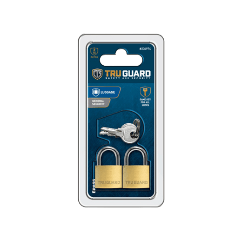 Tru Guard, Lucchetto per bagagli in ottone Tru Guard 2-Pack.