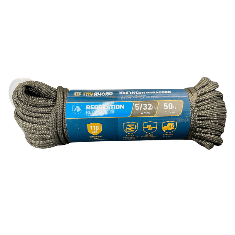 Tru Guard, Paracord in nylon Tru Guard Olive 5/32" x 50'