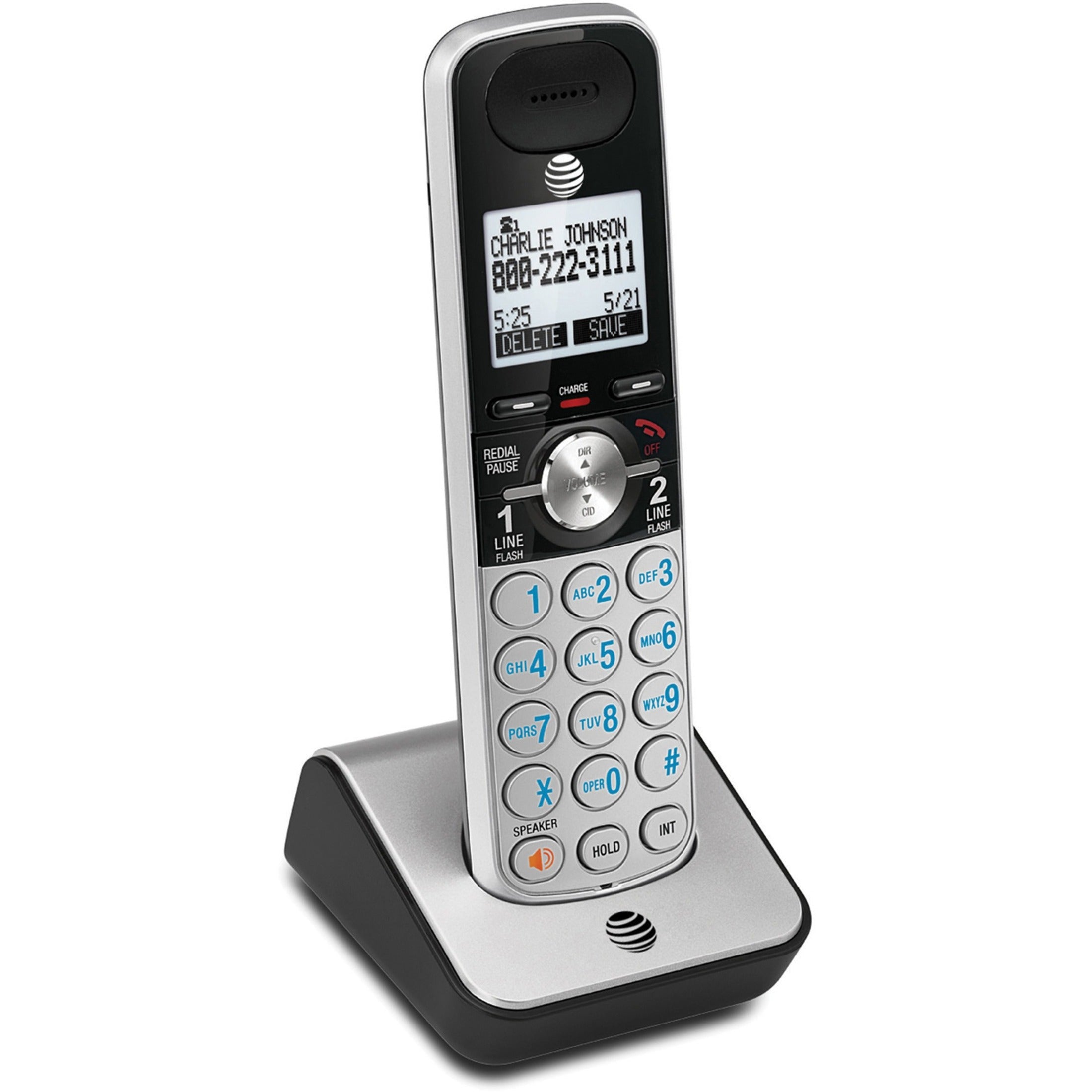 AT&T, Telefono portatile AT&T, cordless, con CID, con avviso di chiamata (TL88002)[fuori produzione].