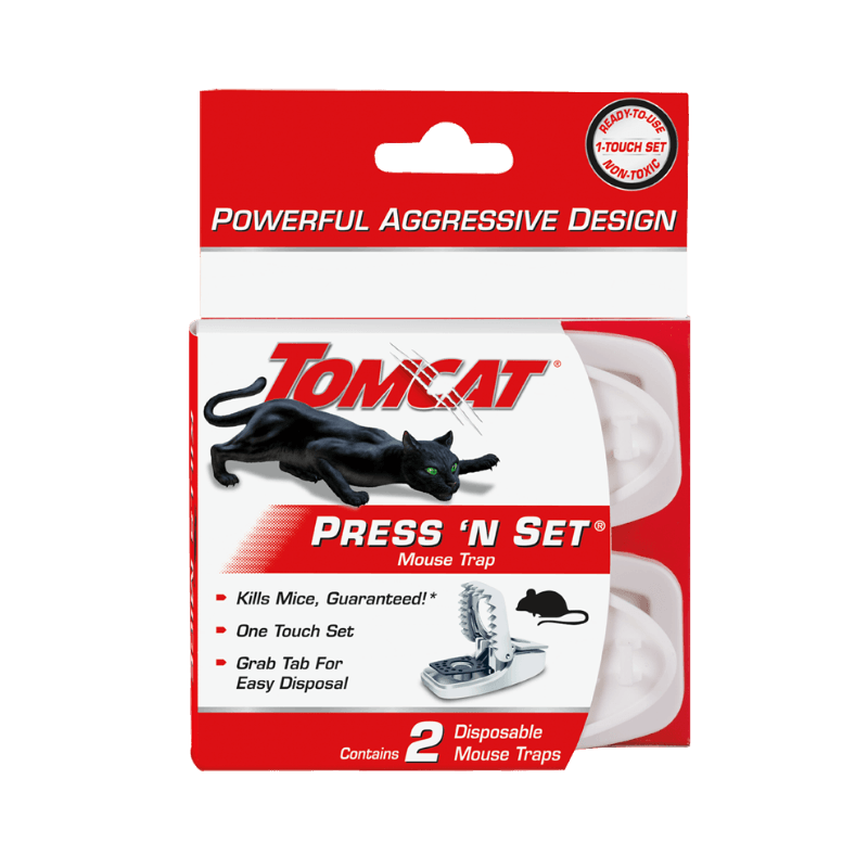 Tomcat, Tomcat Press 'N Set Trappola a scatto per topi confezione da 2 pezzi.