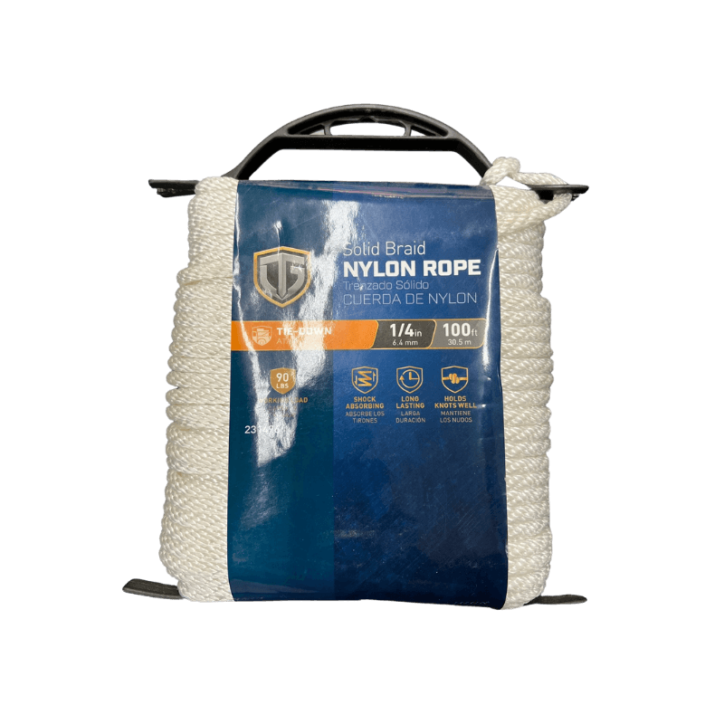 Tru Guard, Tru Guard Corda di nylon intrecciata bianca 1/4" x 100'