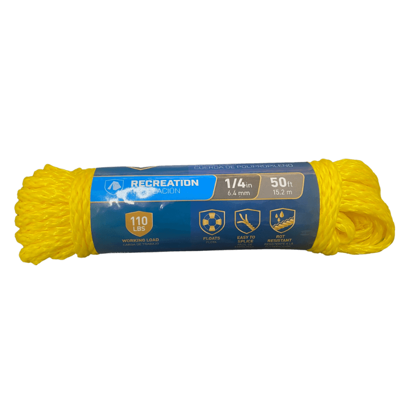 Tru Guard, Tru Guard Corda gialla in polietilene con anima cava da 1/4" x 50'