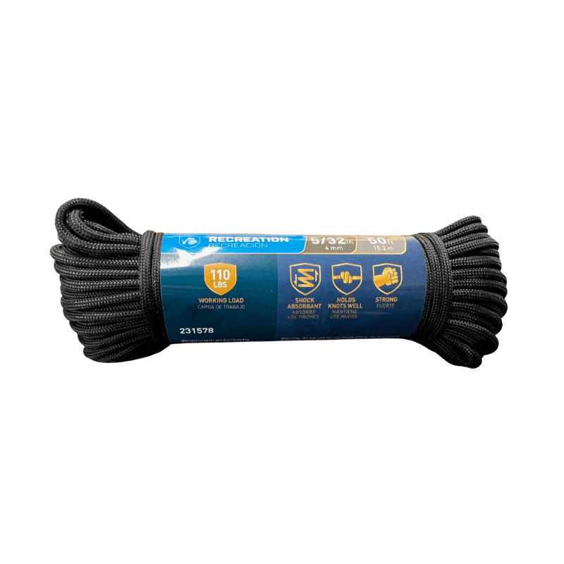 TruGard, TruGuard Corda di nylon paracord nera 5/32" x 50'