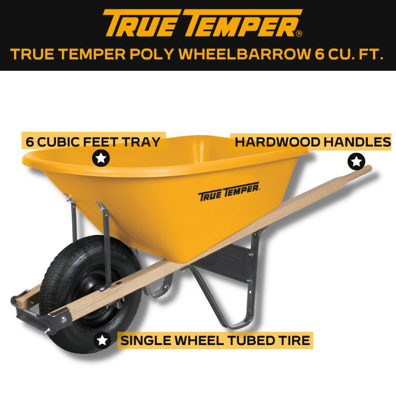 True Temper®, True Temper Poly Carriola 6 ft³