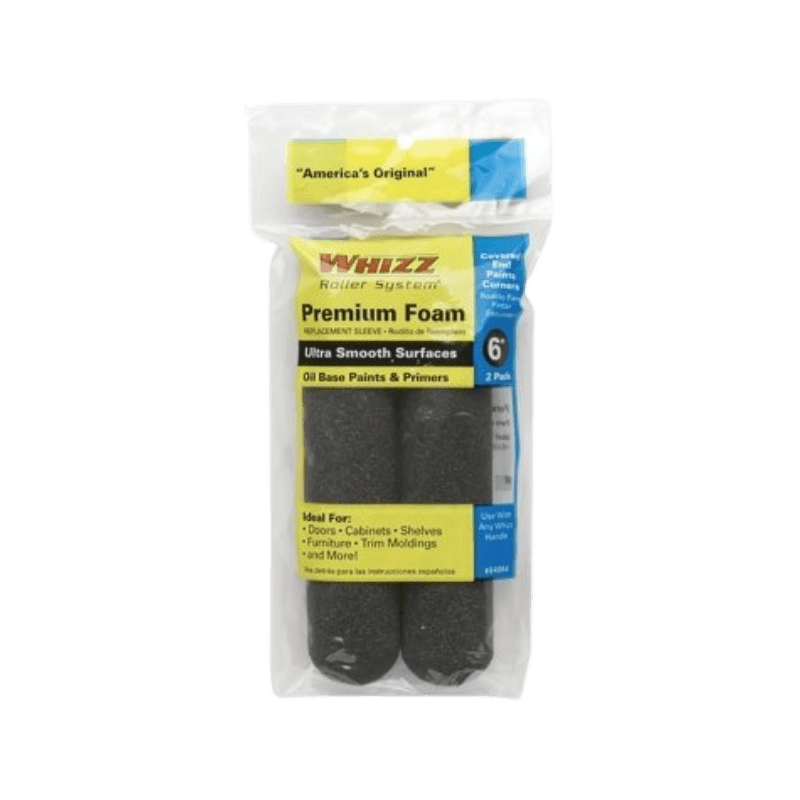 Whizz, Whizz Mini Foam Paint Roller 6" x 1/2" 2-Pack.