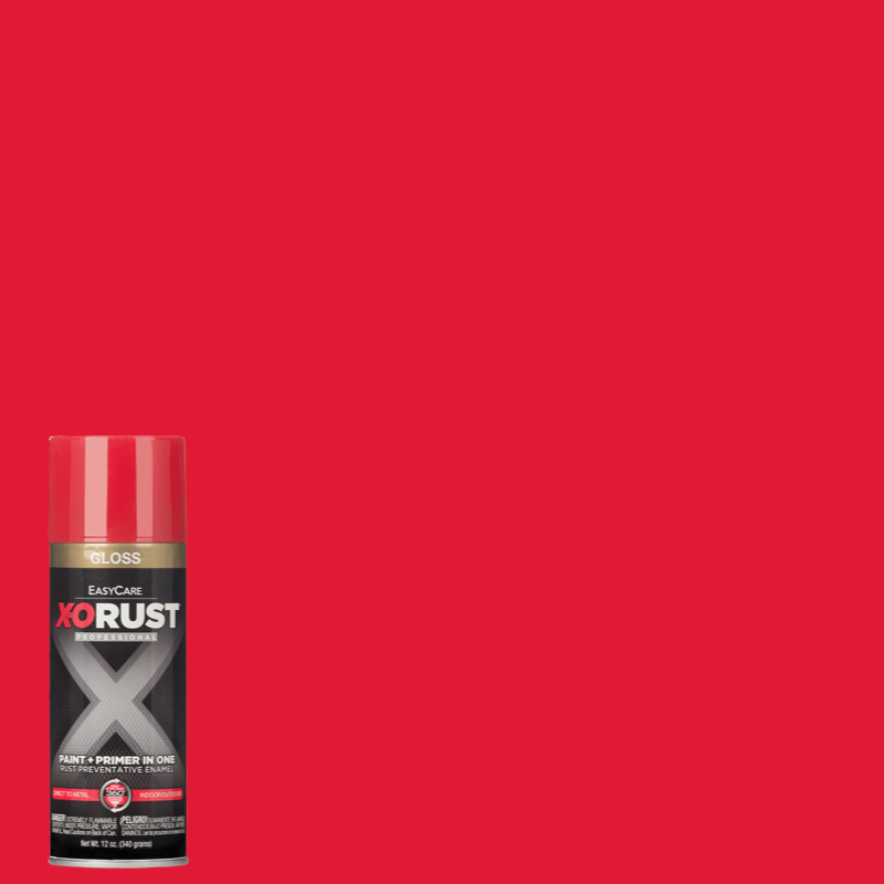 X-O Ruggine, X-O RUST Smalto antiruggine Rosso caldo lucido Vernice spray e primer 12 oz.