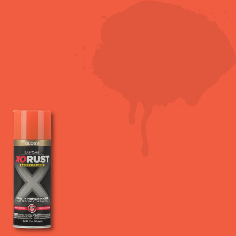 X-O Ruggine, X-O Rust Safety Orange Vernice spray antiruggine lucida da 12 oz.