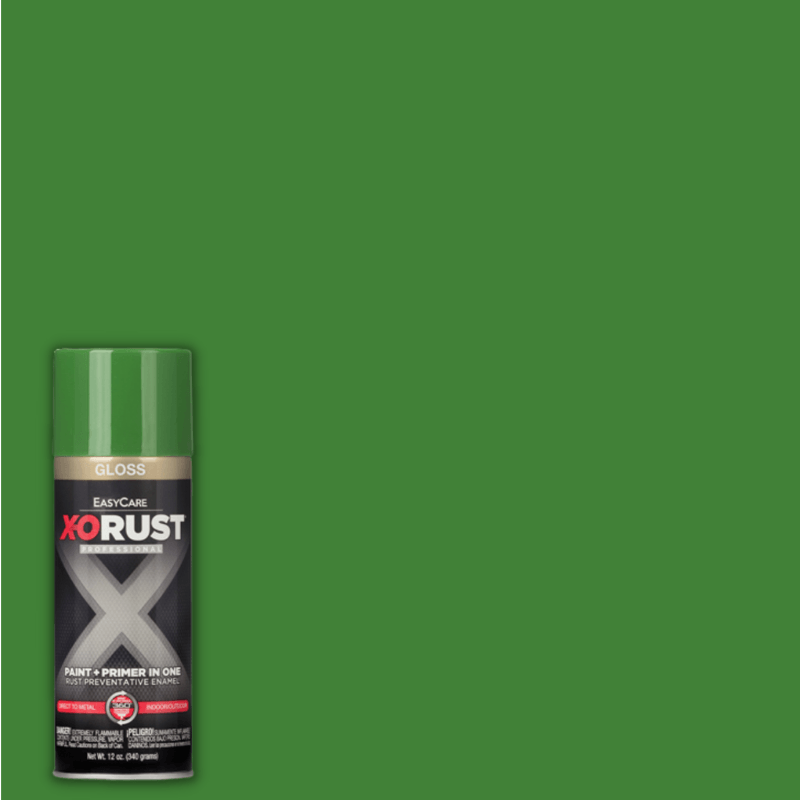 X-O Ruggine, X-O Vernice spray antiruggine verde medio lucido 12 oz.